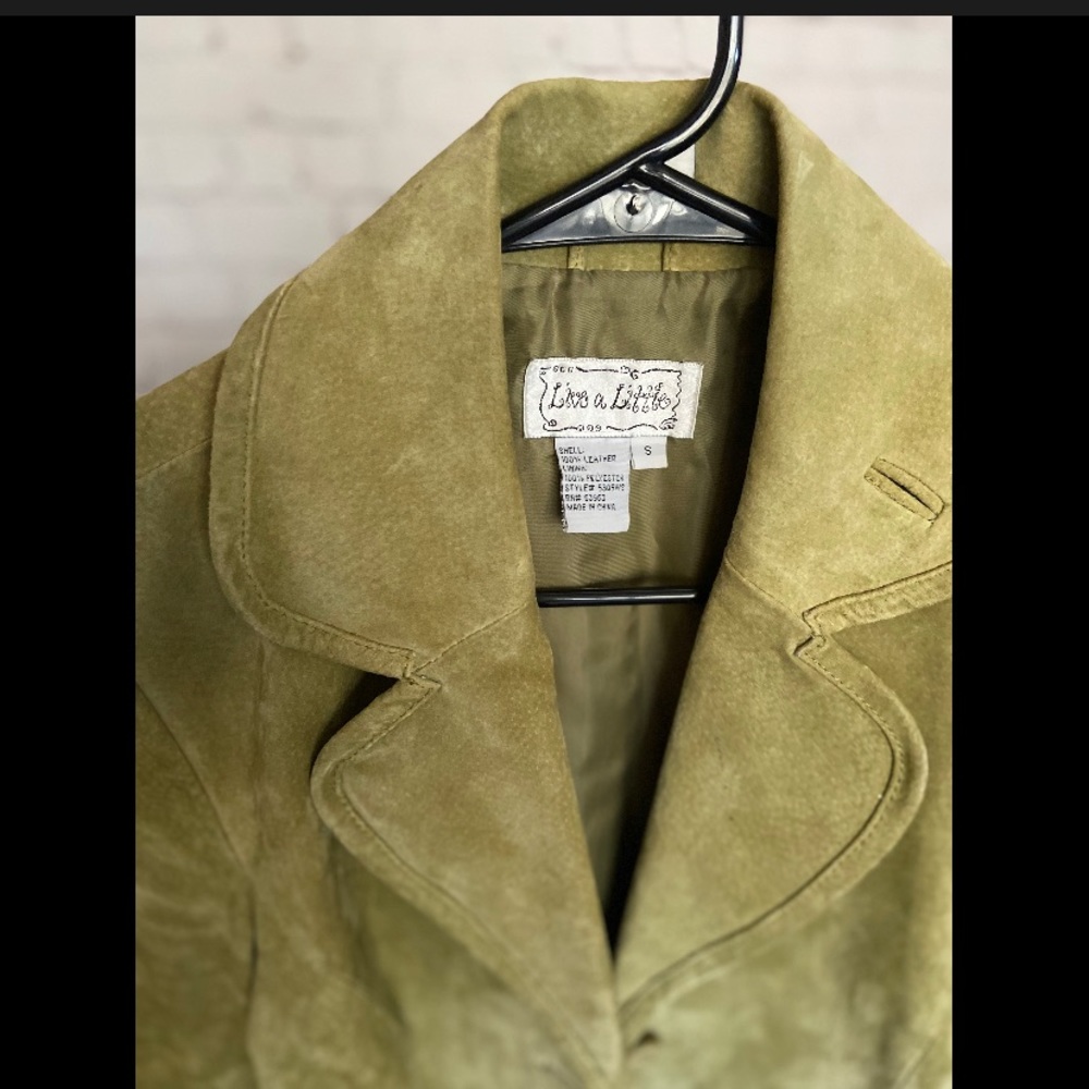 Live a little Green Leather Jacket
